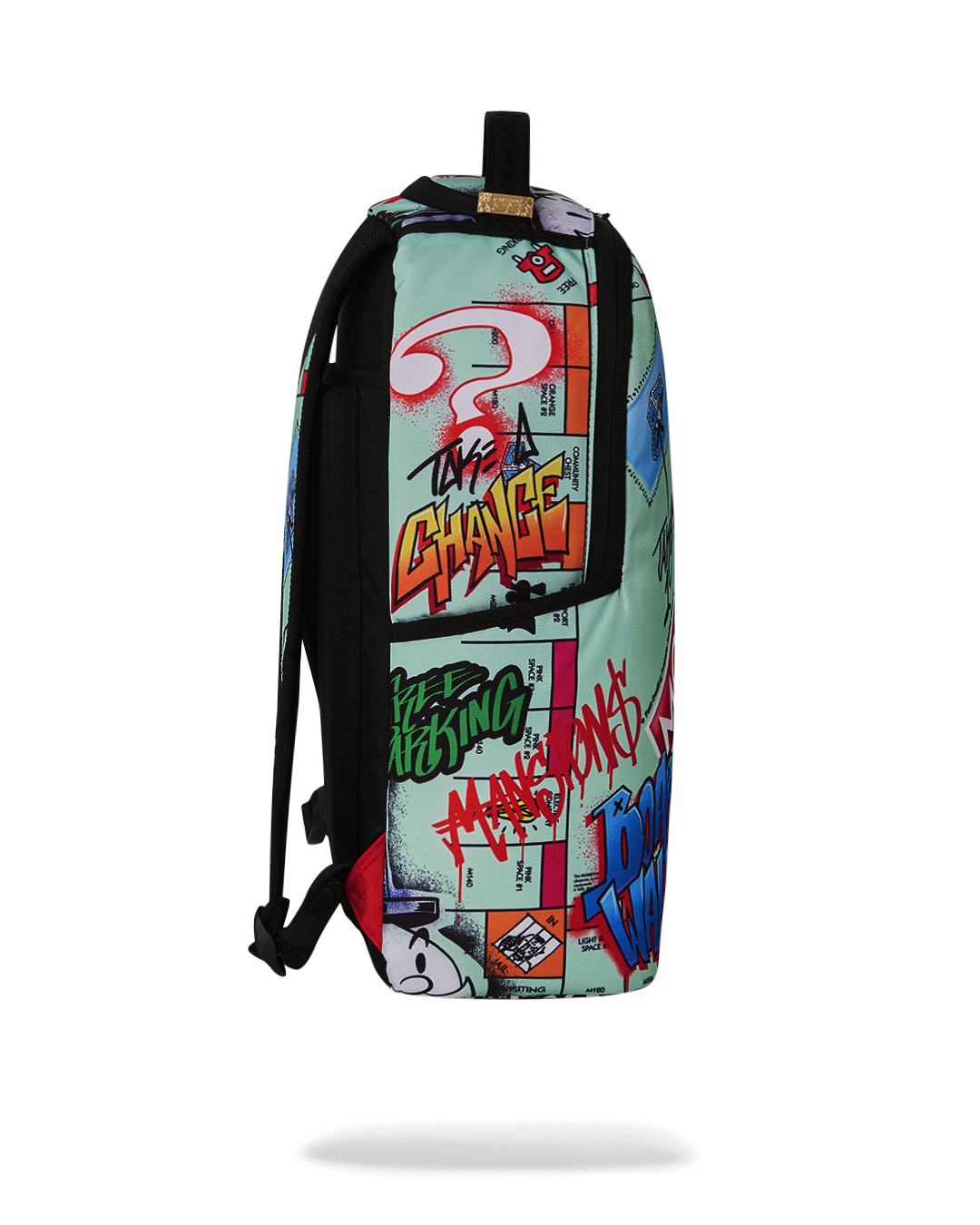 Sprayground Monopoly Backpack front view showcasing its premium design