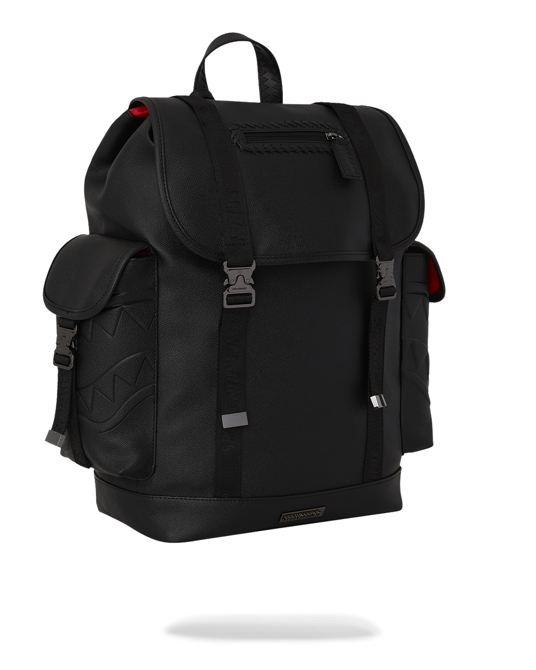 Side view highlighting cargo pockets and adjustable straps for travel
