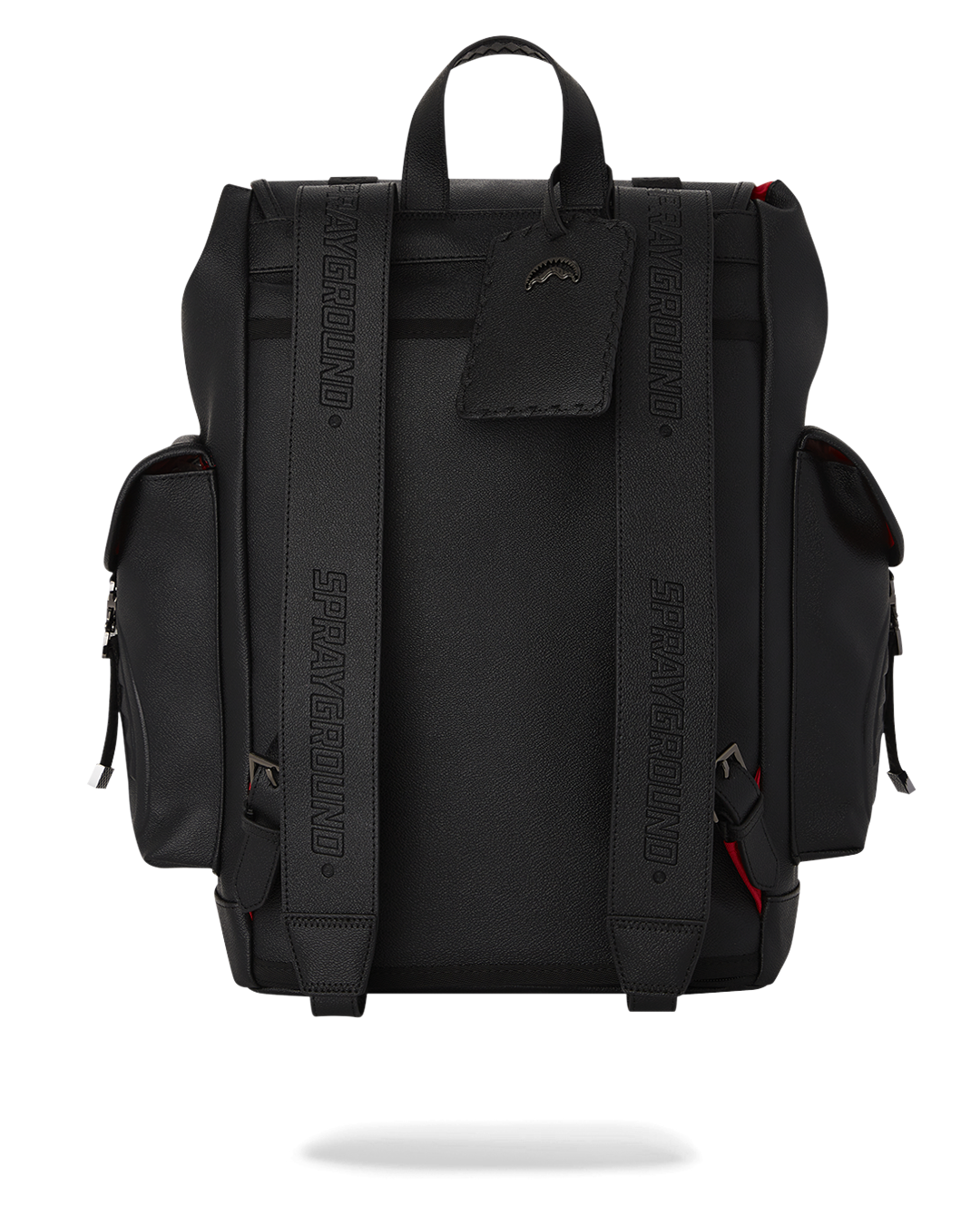 Front view of Monte Carlo Casino Backpack showing water-resistant faux leather exterior