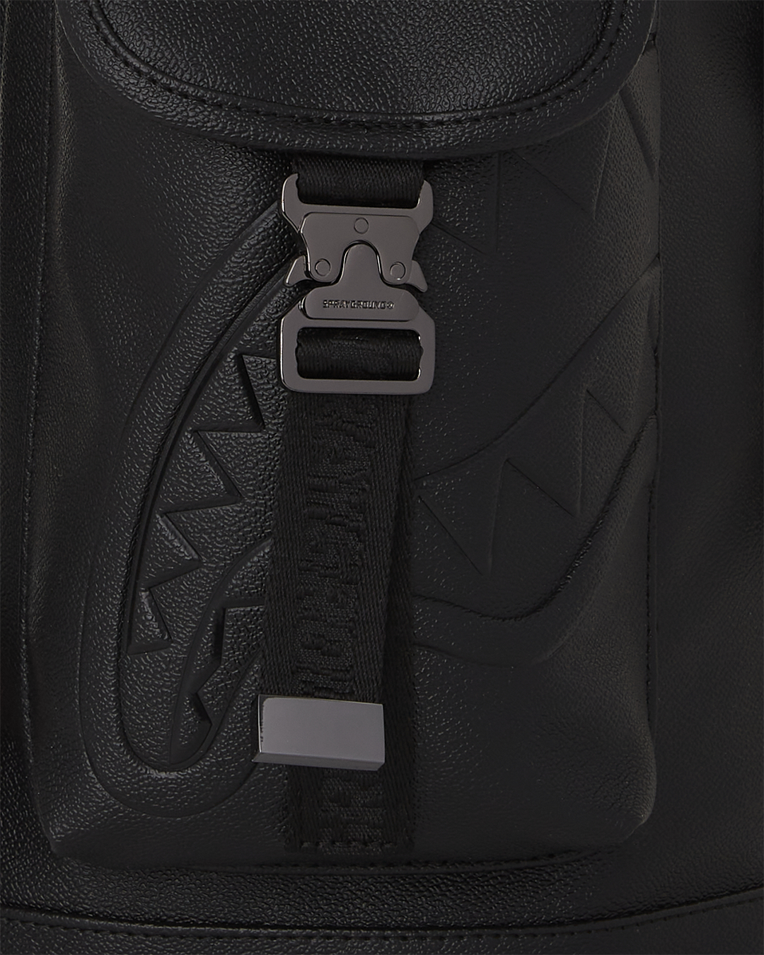 Front view of Monte Carlo Casino Backpack showing water-resistant faux leather exterior