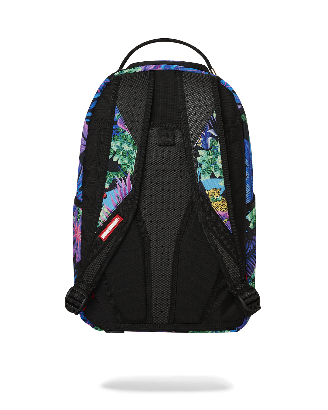 Tropical Night Deluxe Laptop Backpack with ergonomic mesh back and adjustable straps.
