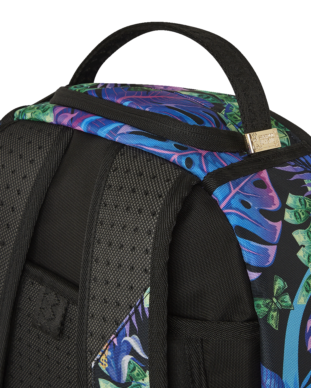 Interior view showcasing the velour laptop compartment and organizer pocket.