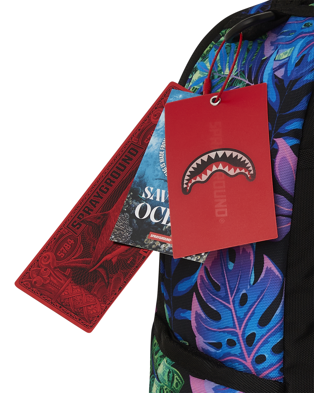 Tropical Night Deluxe Laptop Backpack with ergonomic mesh back and adjustable straps.