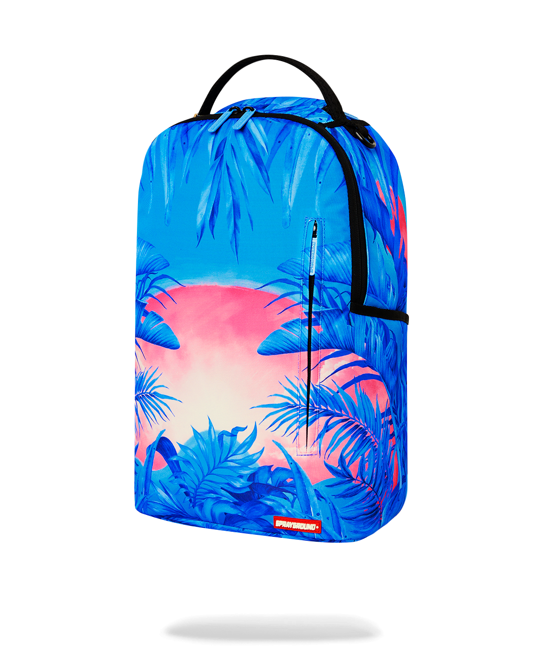 Ergonomic design of Miami Sunset Deluxe Backpack with adjustable straps