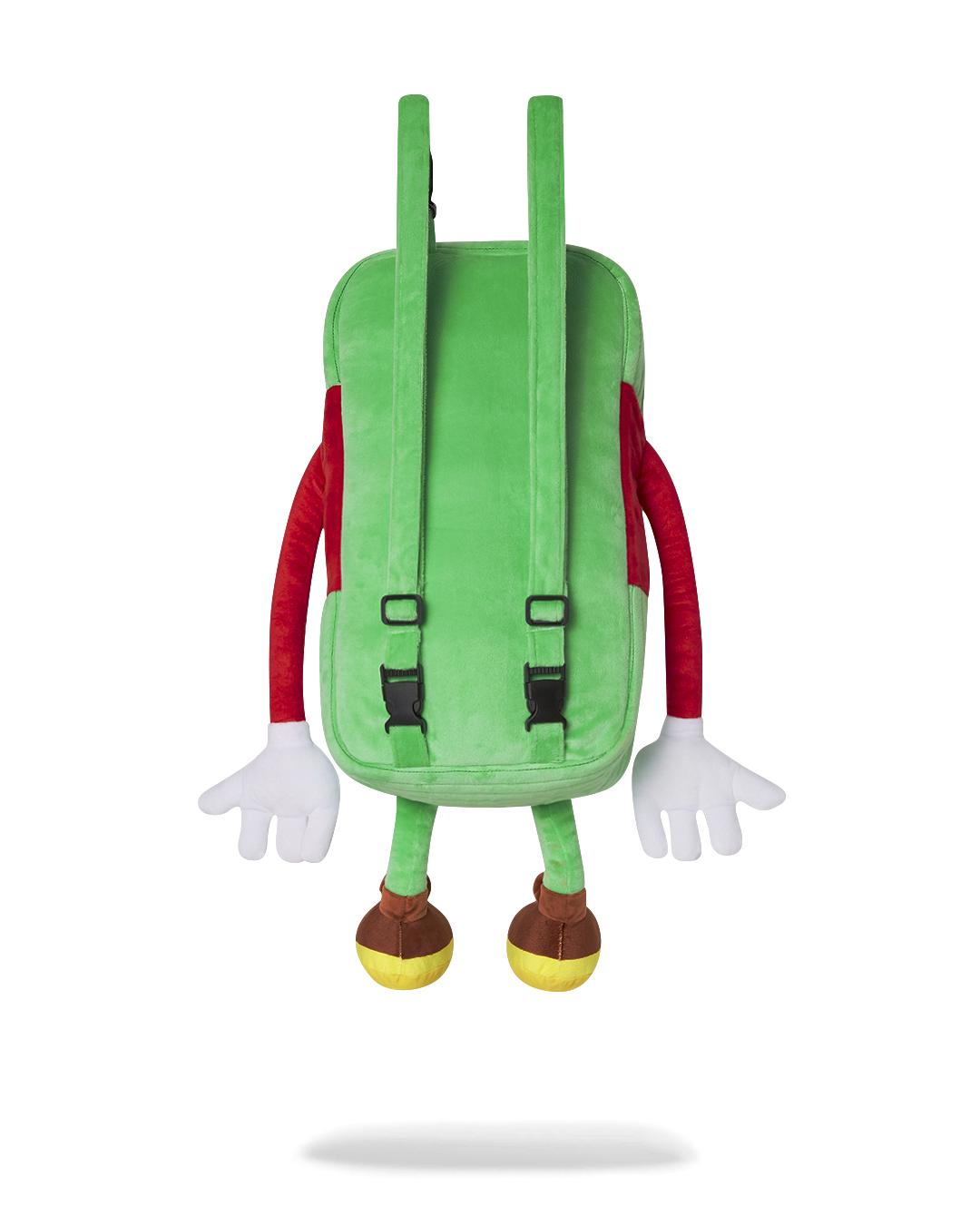 Rear panel with spacious zippered compartment and plush leg details