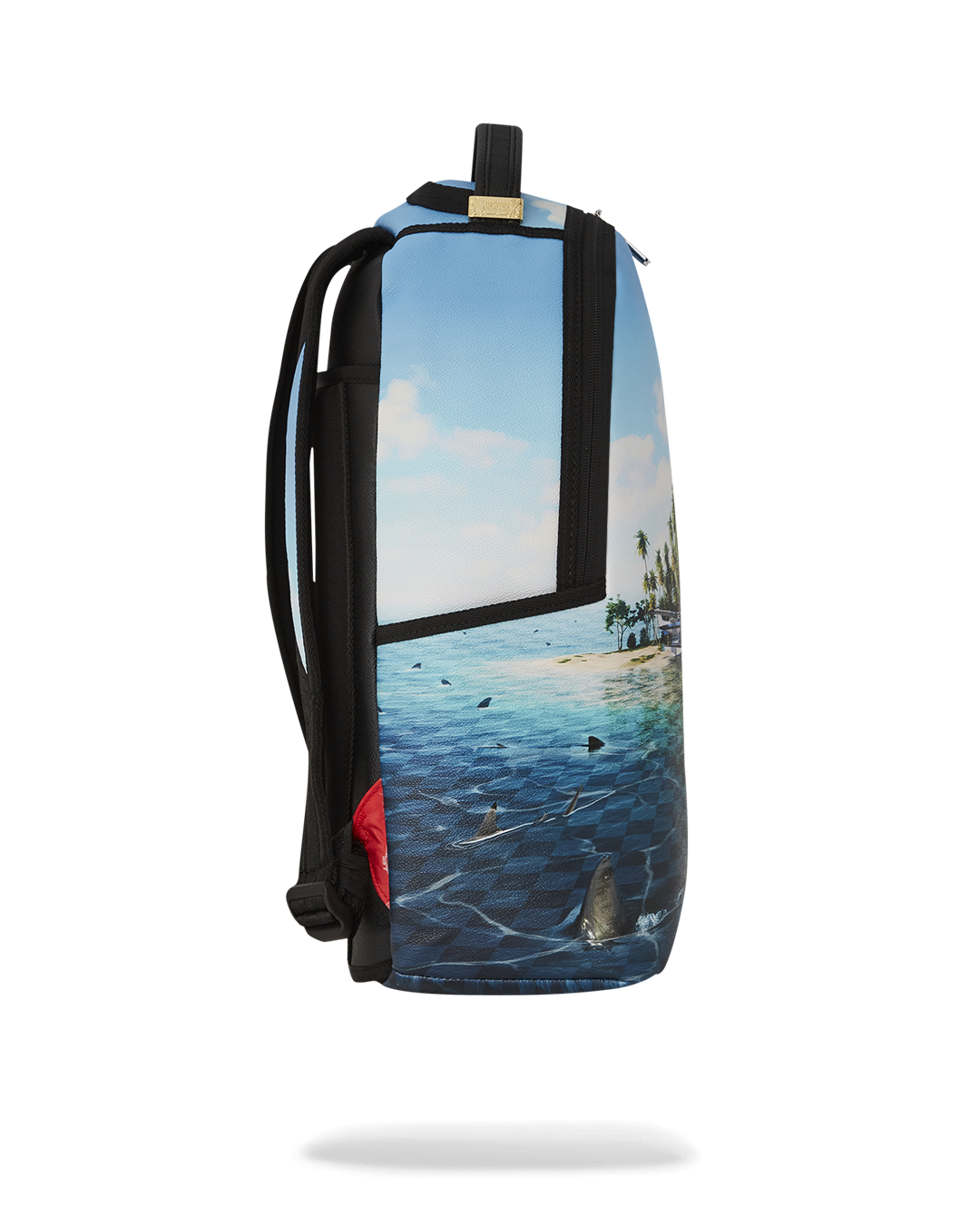 Backpacks exterior with front zipper pocket and side pockets