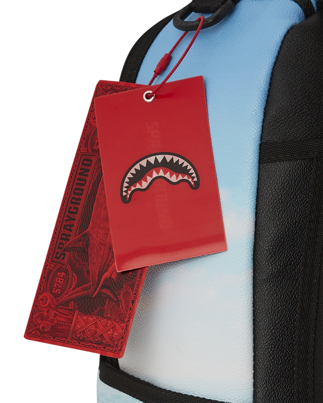 Interior of the backpack with separate velour laptop compartment and mesh organizer pocket