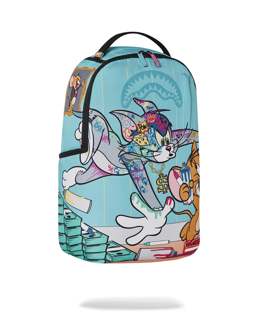 Back view highlighting ergonomic mesh padding and luggage sleeve