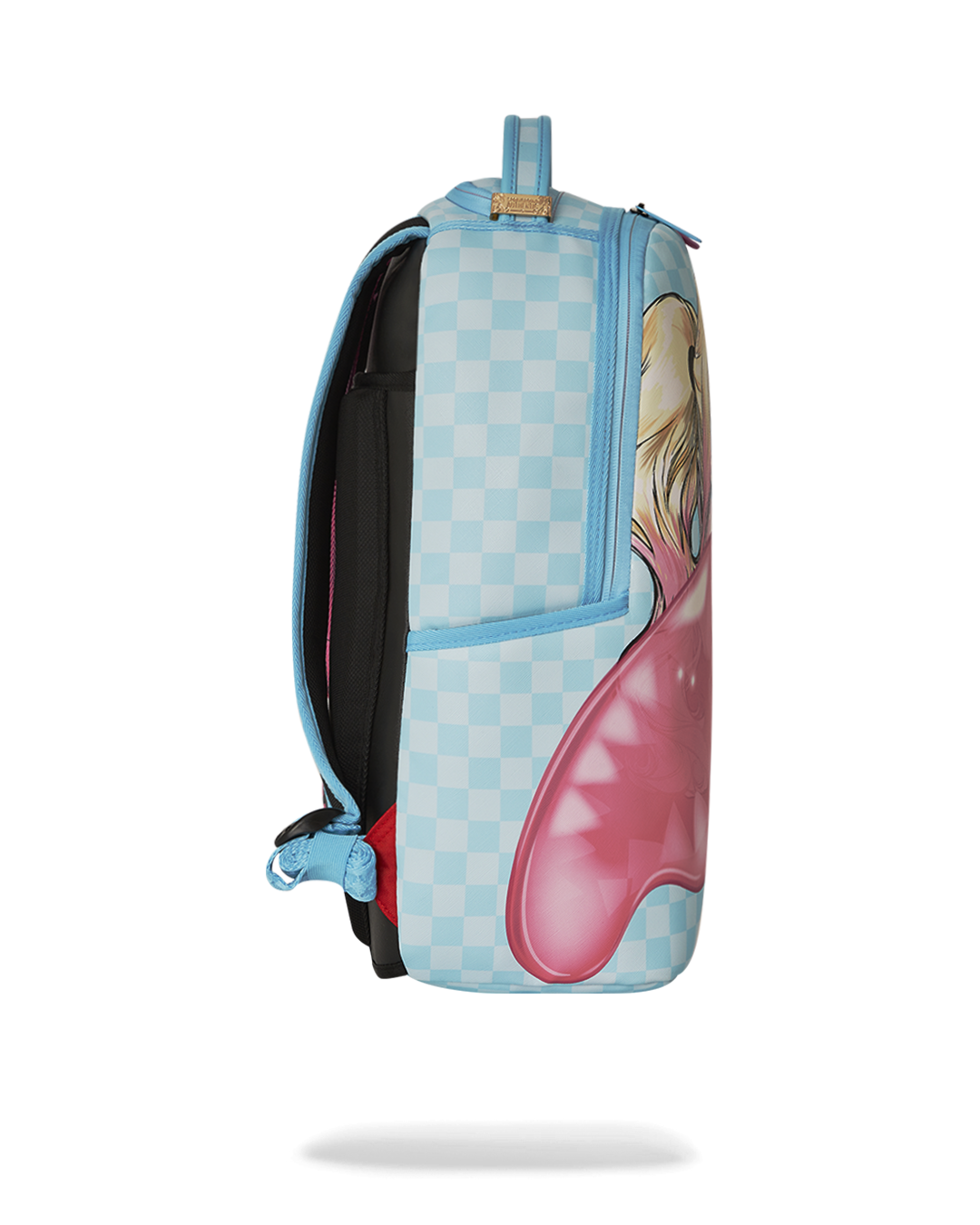 Side angle showcasing the multiple pockets and adjustable straps