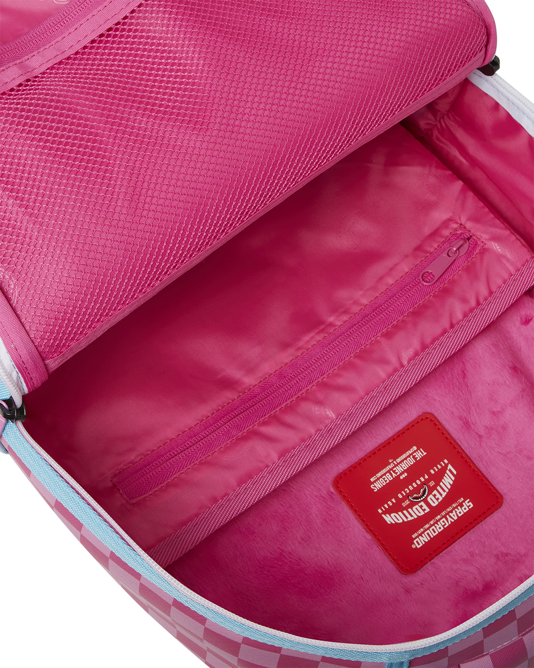 Side angle showcasing the multiple pockets and adjustable straps