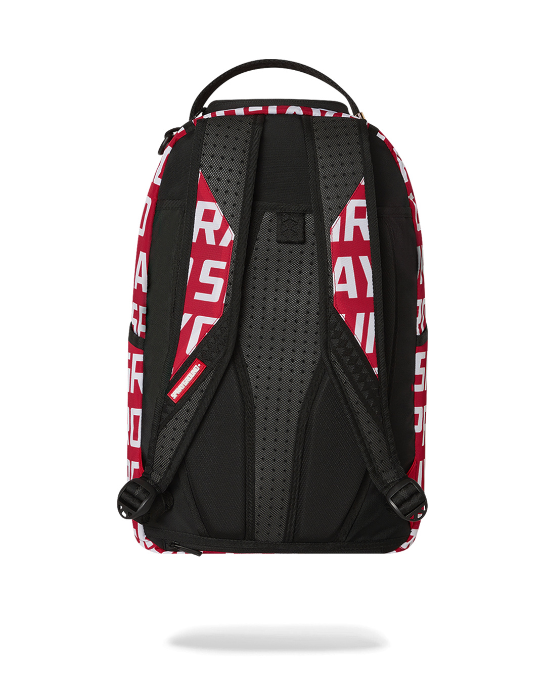 Back view of ergonomic Rick and Morty backpack with adjustable straps.