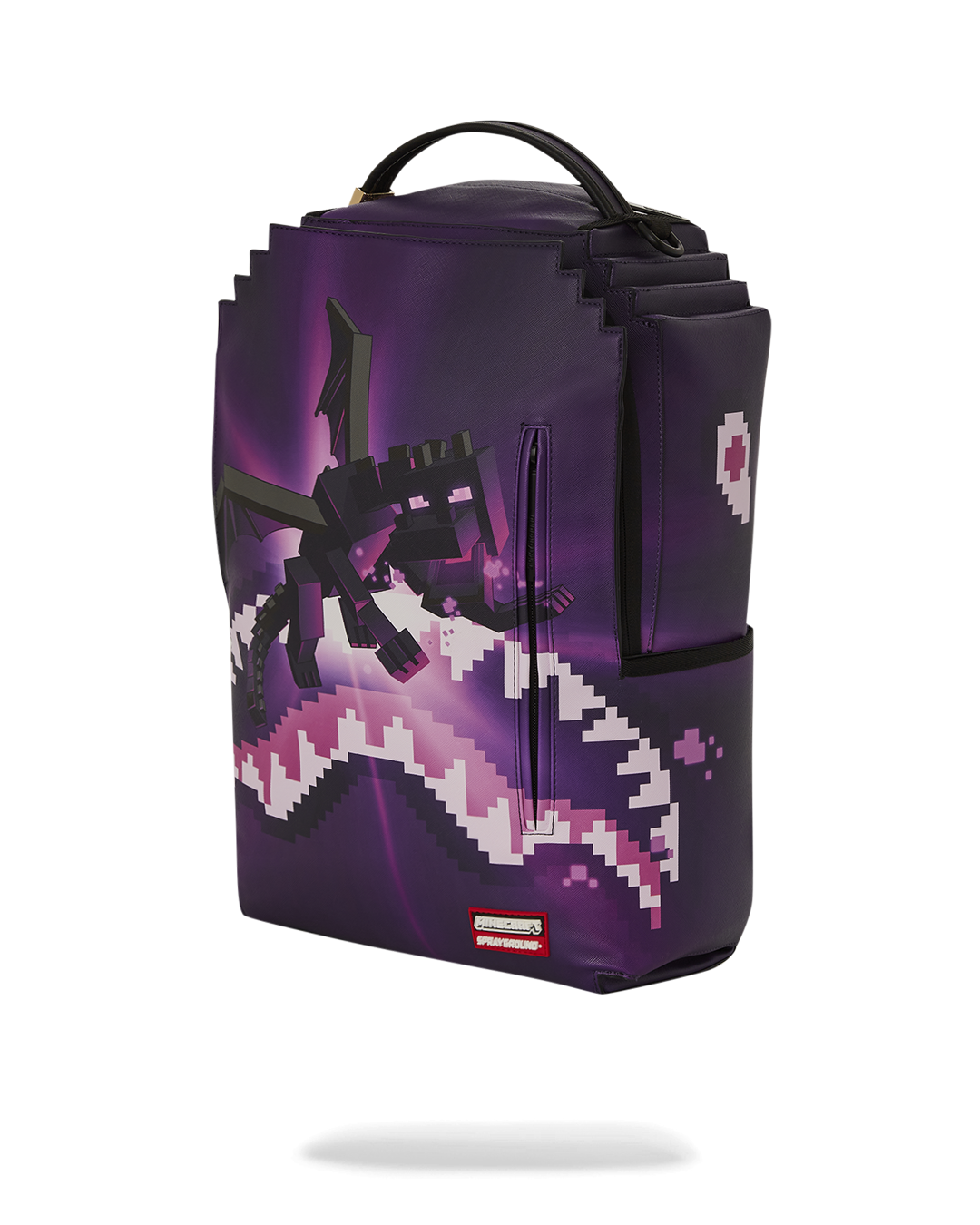 Side view of gaming backpack with adjustable straps and mesh padding