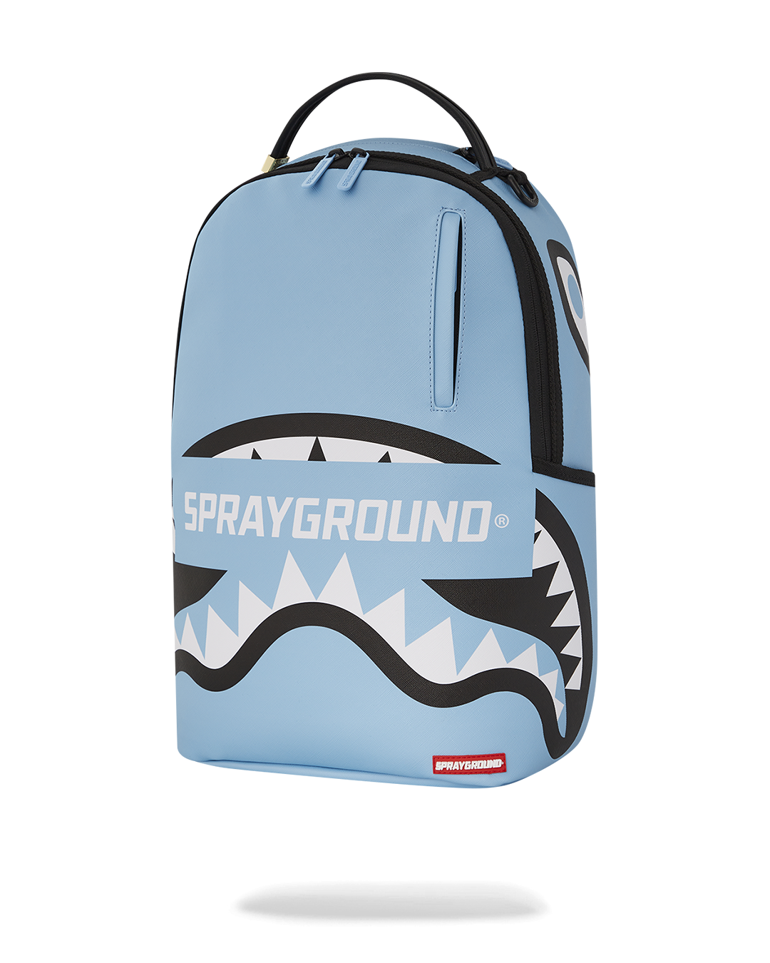 Backpack attached to rolling luggage via slide-through sleeve