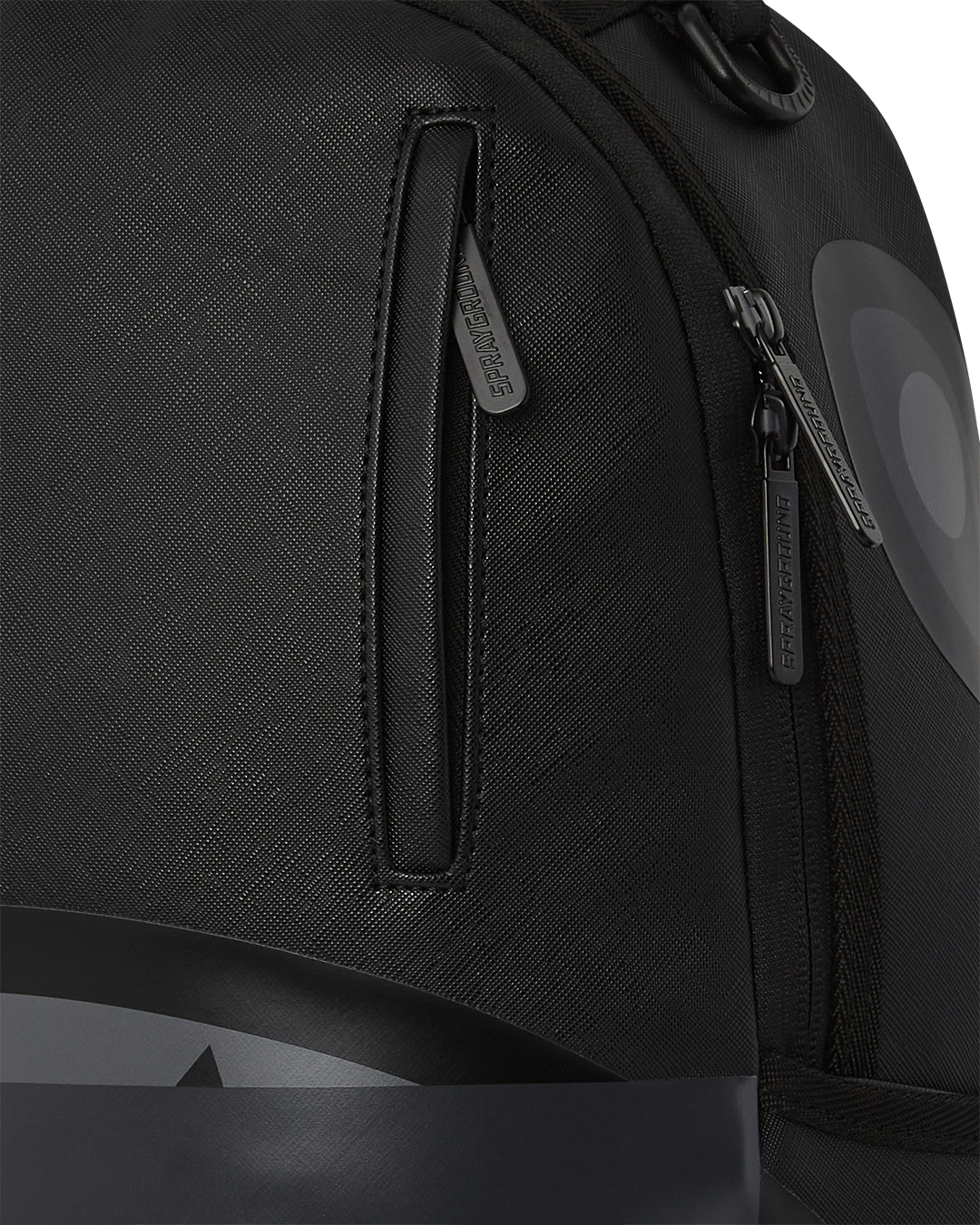 Faux leather backpack with gold zippers and front pocket, ideal for travel and daily commuting