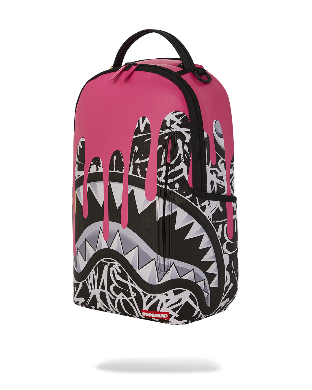 Interior of Seaside Luxe backpack displaying velour laptop compartment.
