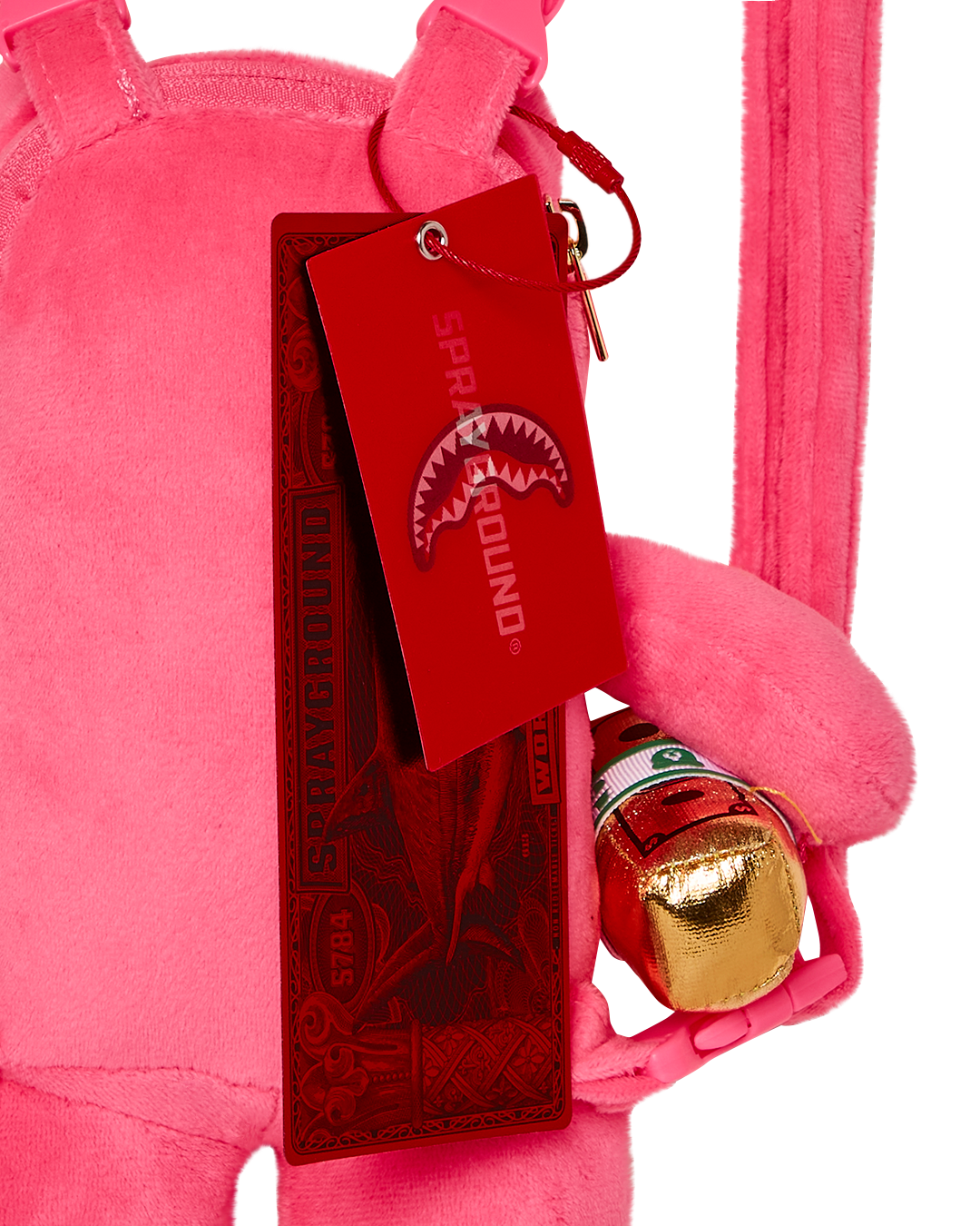 Side angle showing quilted texture and mini backpack straps