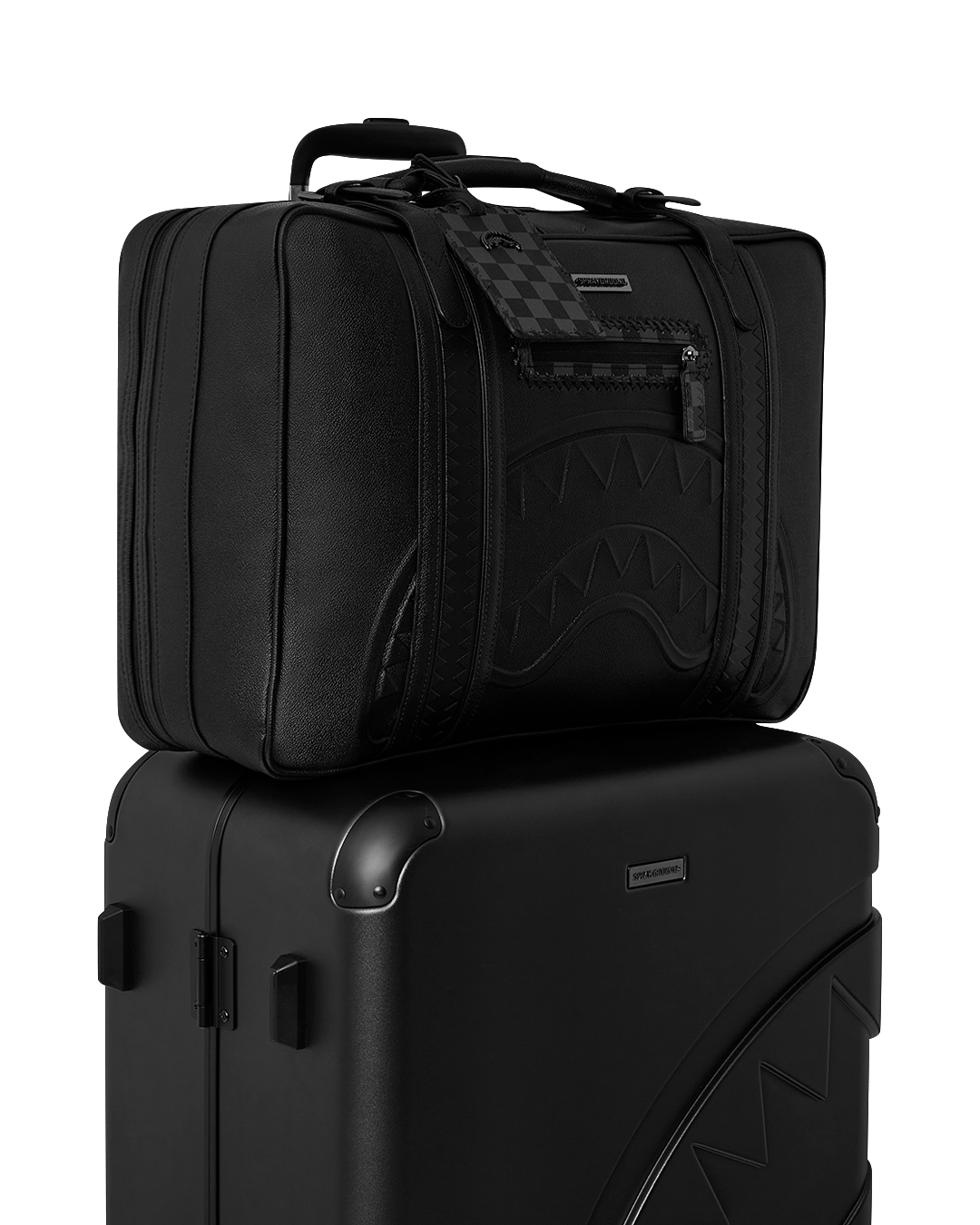 Backpack mode showcasing adjustable straps and luggage sleeve