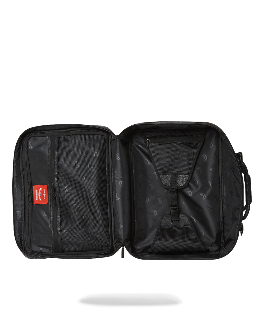 Vintage Leather Carry-On Convertible Backpack in use as a handheld bag