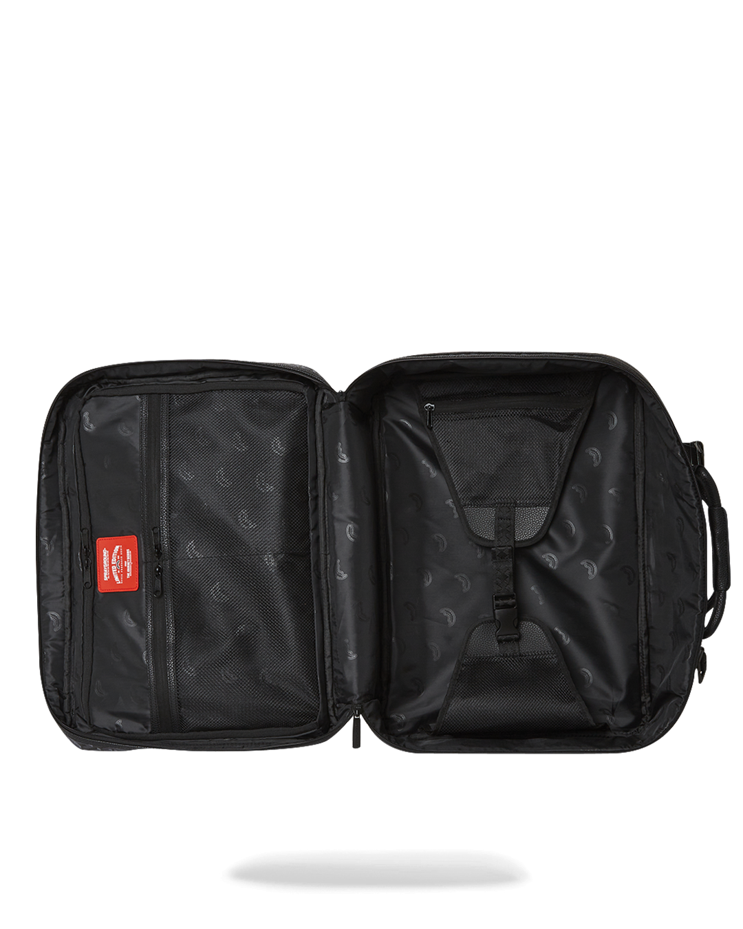 Thunderclap Convertible Faux Leather Backpack worn as a backpack