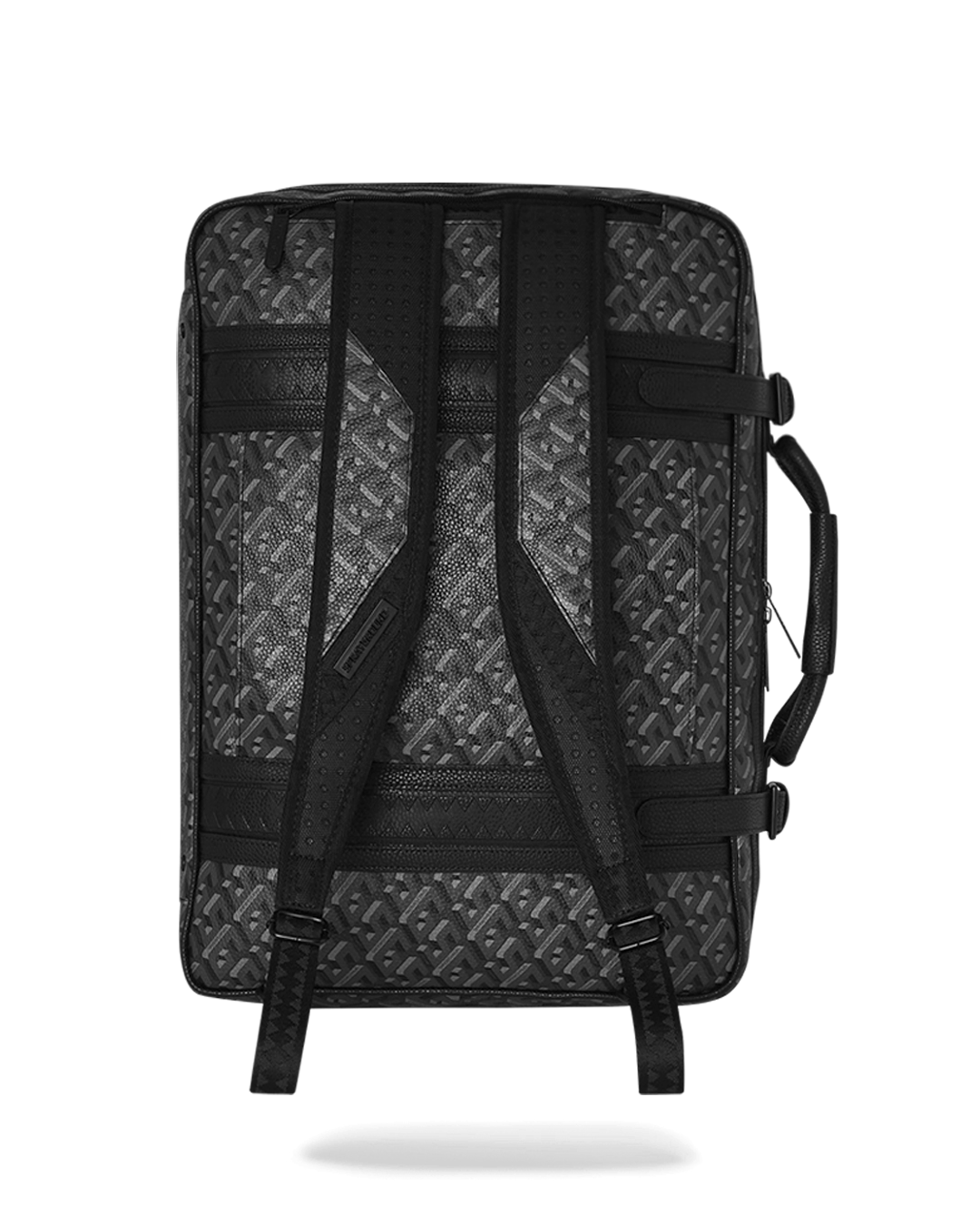 Thunderclap Convertible Faux Leather Backpack worn as a backpack