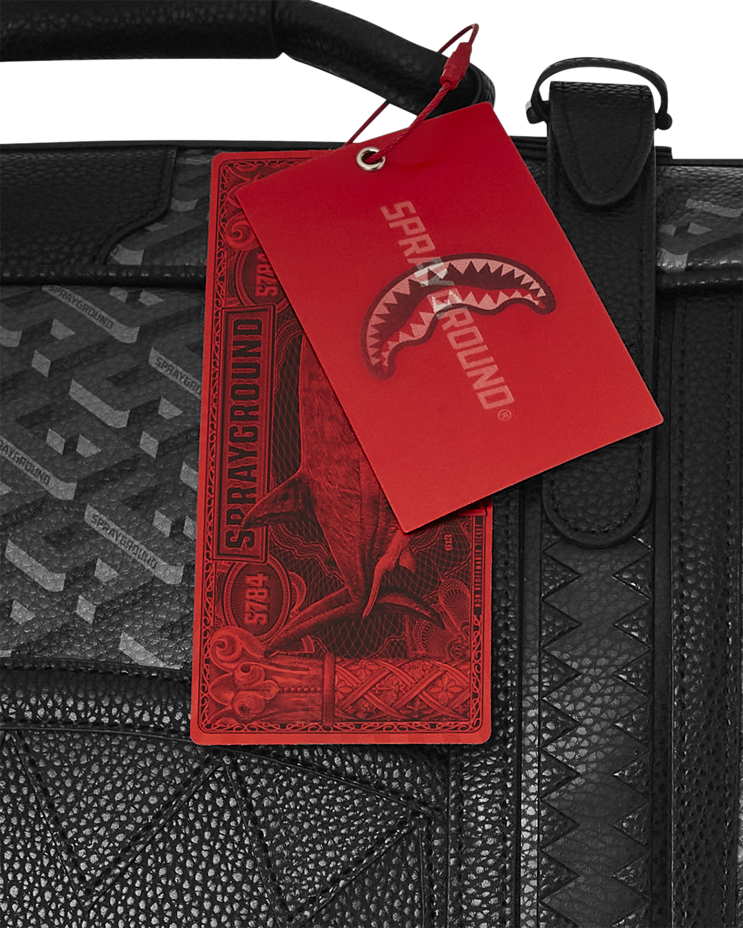 Thunderclap Convertible Faux Leather Backpack being carried as a handheld briefcase