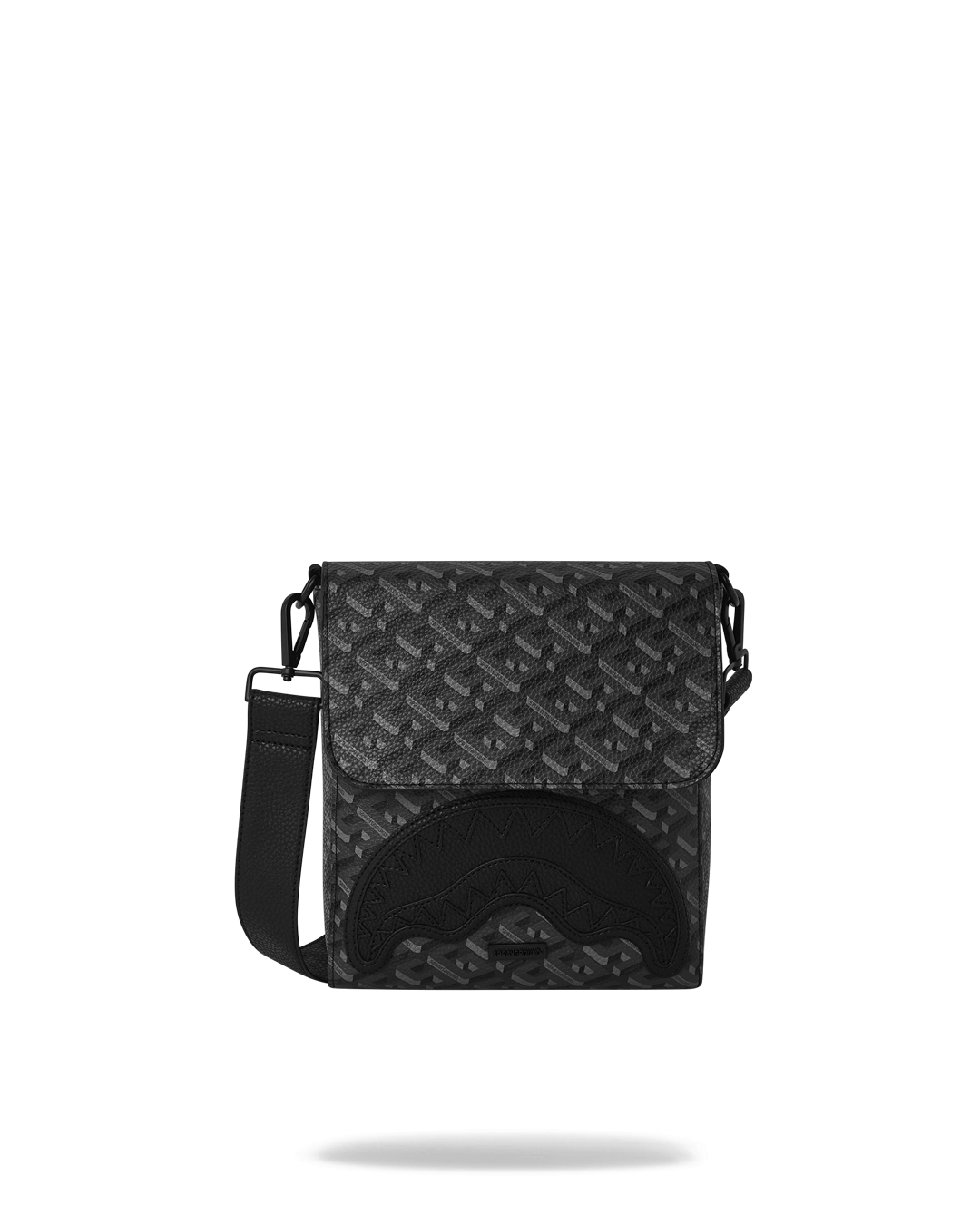 Front view of the Thunderclap crossbody bag in faux leather.