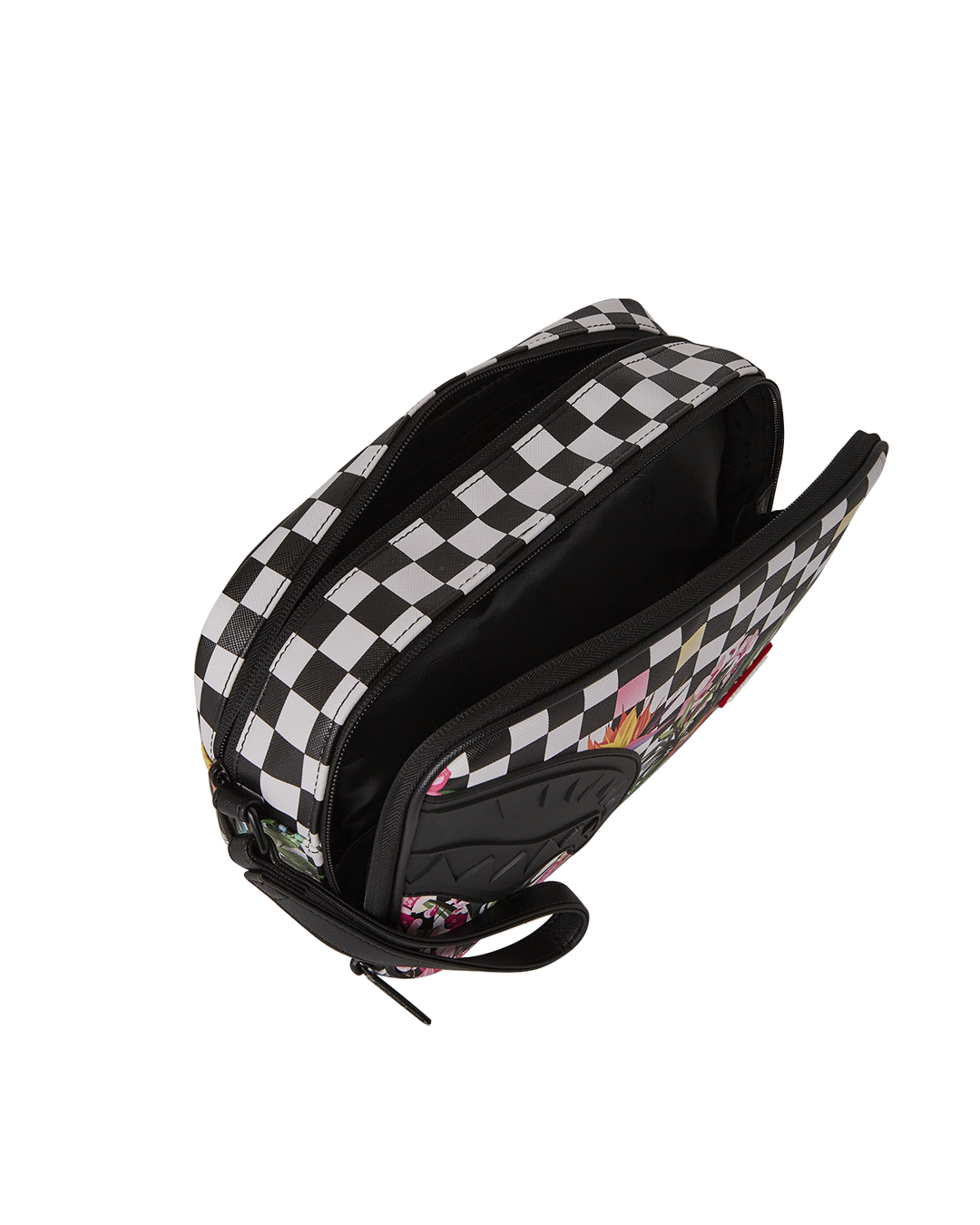 Rodeo Drive toiletry bag in use with travel essentials