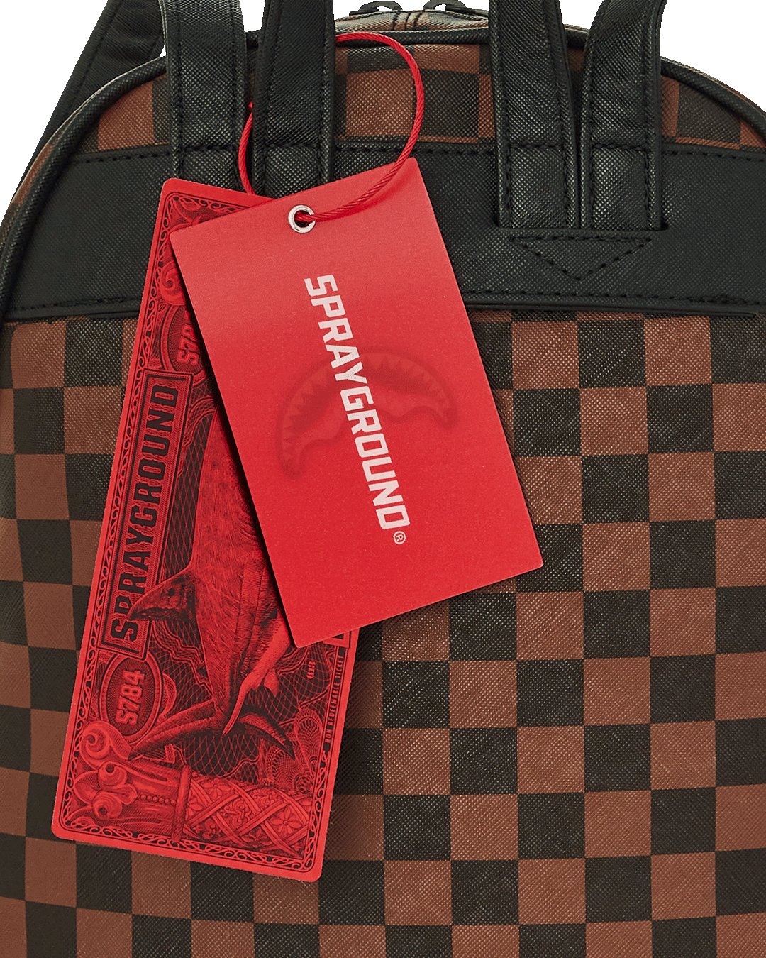 Interior layout of the faux leather mini backpack highlighting organizational pockets.