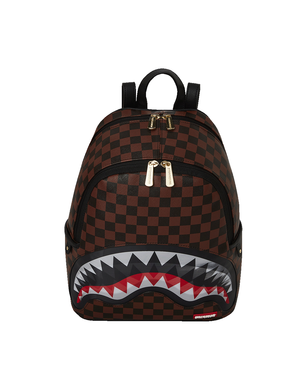 Front view of the savage faux leather backpack featuring a lenticular design.