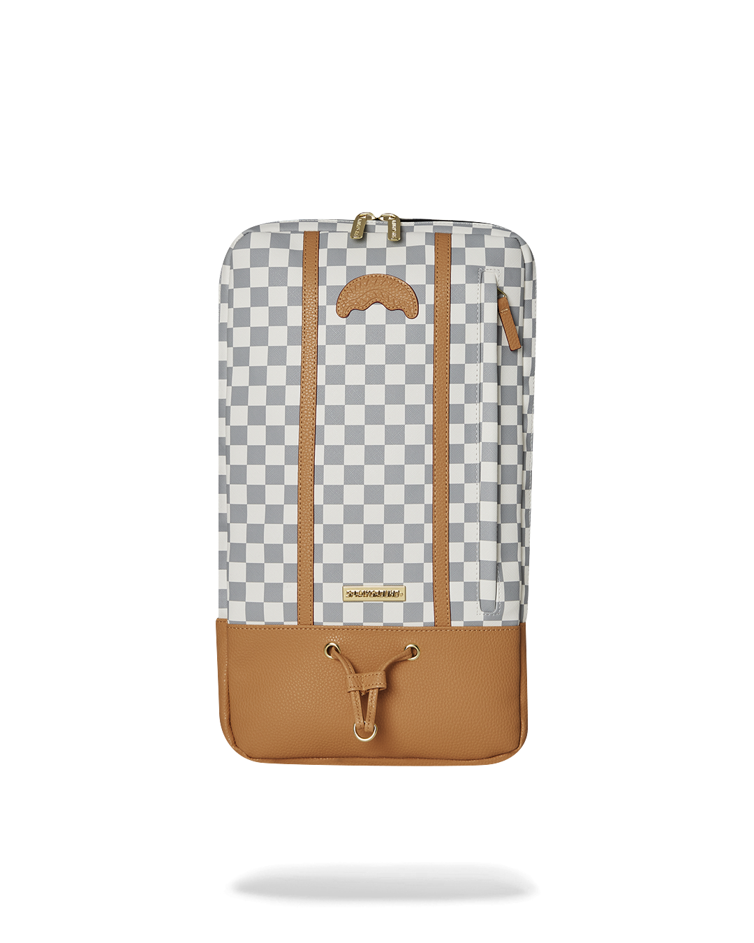 Henny Latte faux leather backpack with adjustable straps and ergonomic padding.