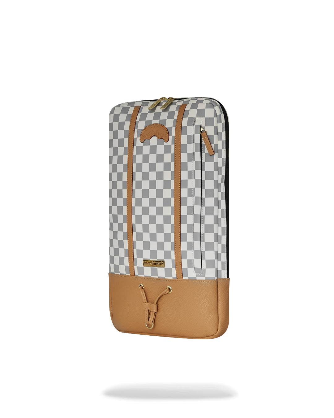 Henny Latte faux leather backpack with adjustable straps and ergonomic padding.