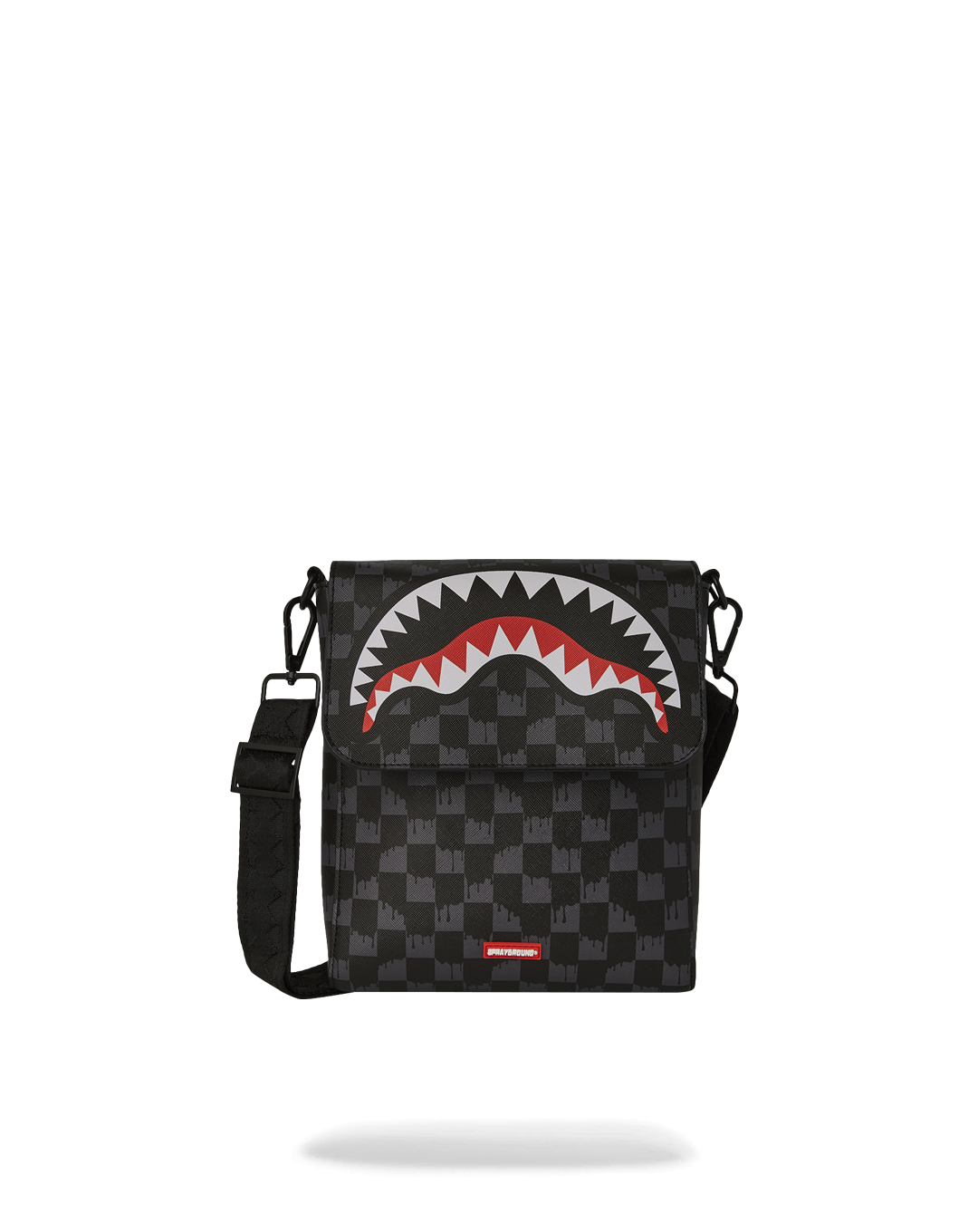 Faux leather messenger sling bag with adjustable strap