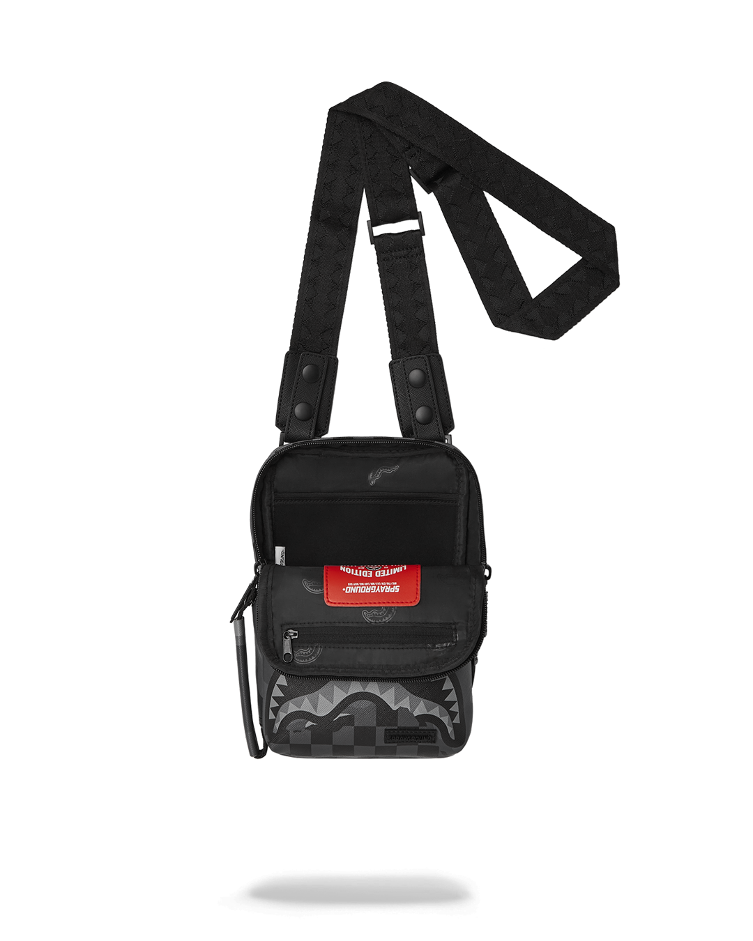 Interior compartments showing how to use the travel pouch to organize daily items