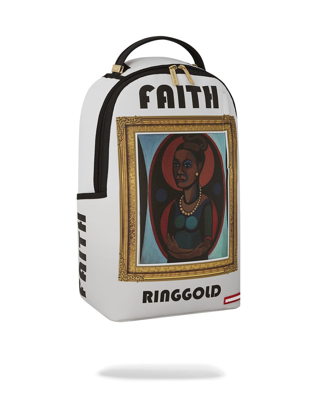 Limited edition Faith Ringgold backpack, interior laptop compartment