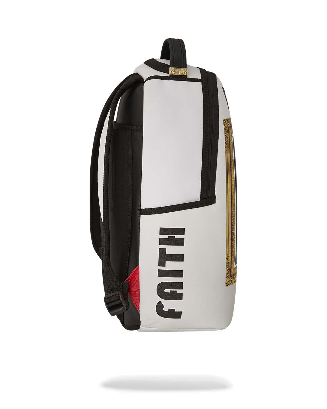 Sprayground x Faith Ringgold backpack, side pocket detail