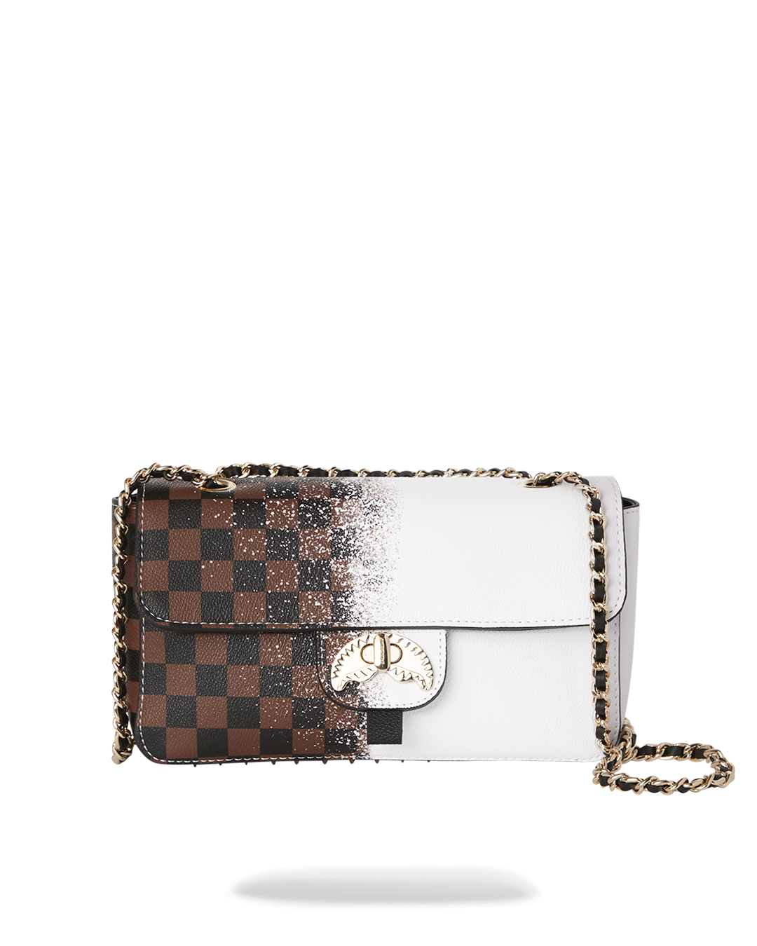 Close-up of Shark Charm Designer Handbag showcasing its unique chain detail.