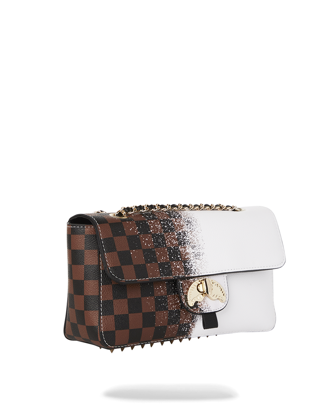 Elegant Shark Charm Designer Handbag displayed as a clutch for formal events.