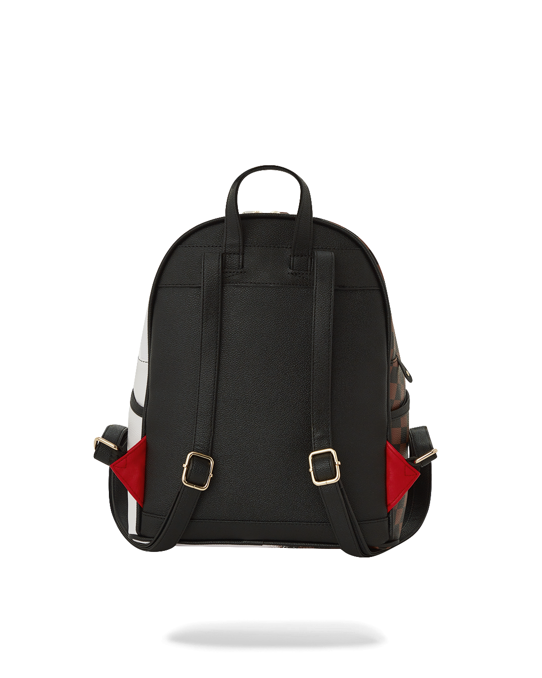 Water-resistant faux leather backpack ideal for daily commutes and travel.