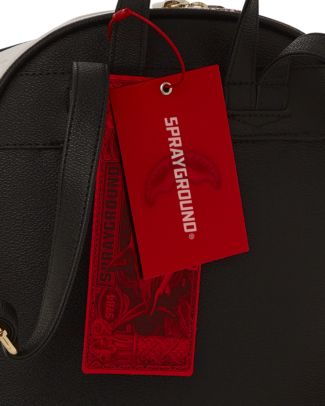 Water-resistant faux leather backpack ideal for daily commutes and travel.