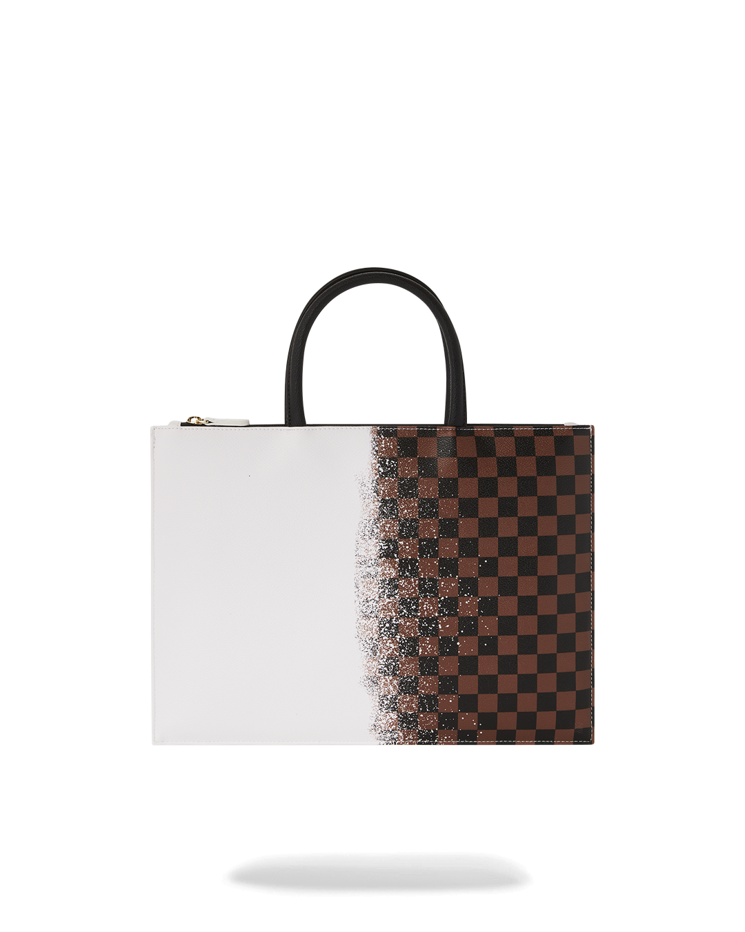Interior of the water-resistant faux leather bag showing organizer pocket