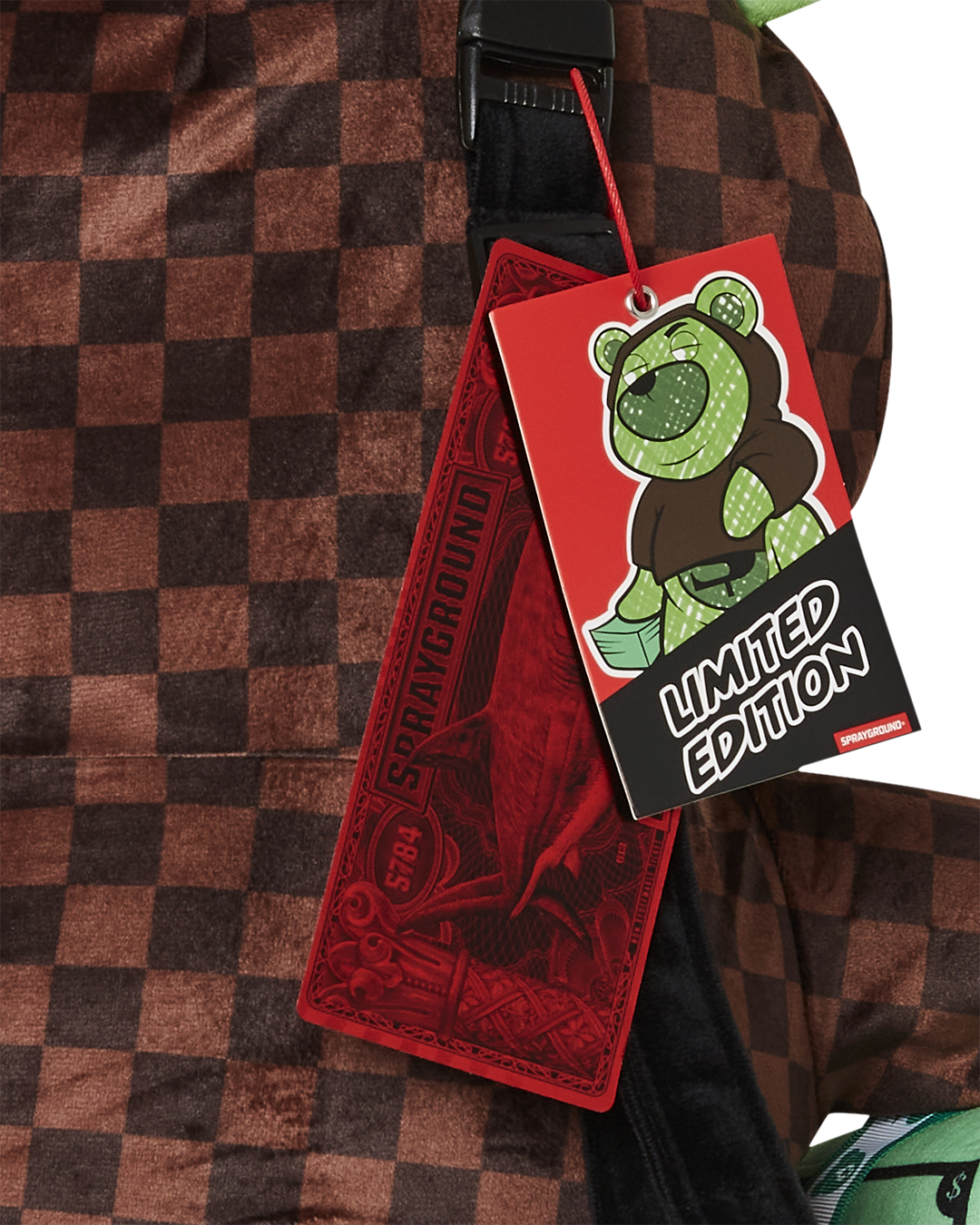 Back panel of limited edition backpack showing adjustable straps and full zip