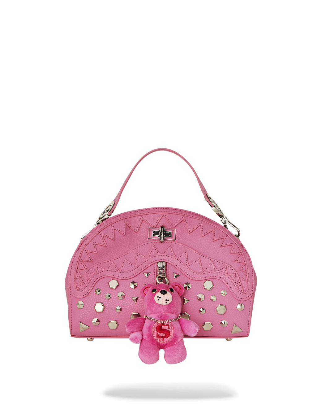 Designer handbag with signature S/G logo details and 100% polyester lining, perfect for formal events.