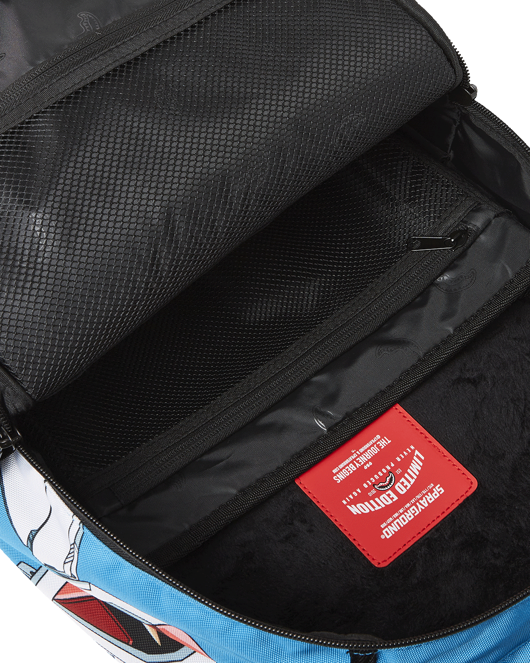 Back view of the rugged leather laptop backpack with ergonomic mesh padding