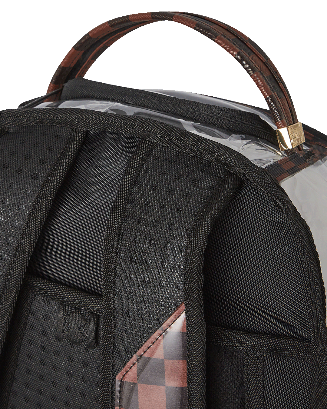 Close-up of the backpacks laptop compartment and interior organization features.