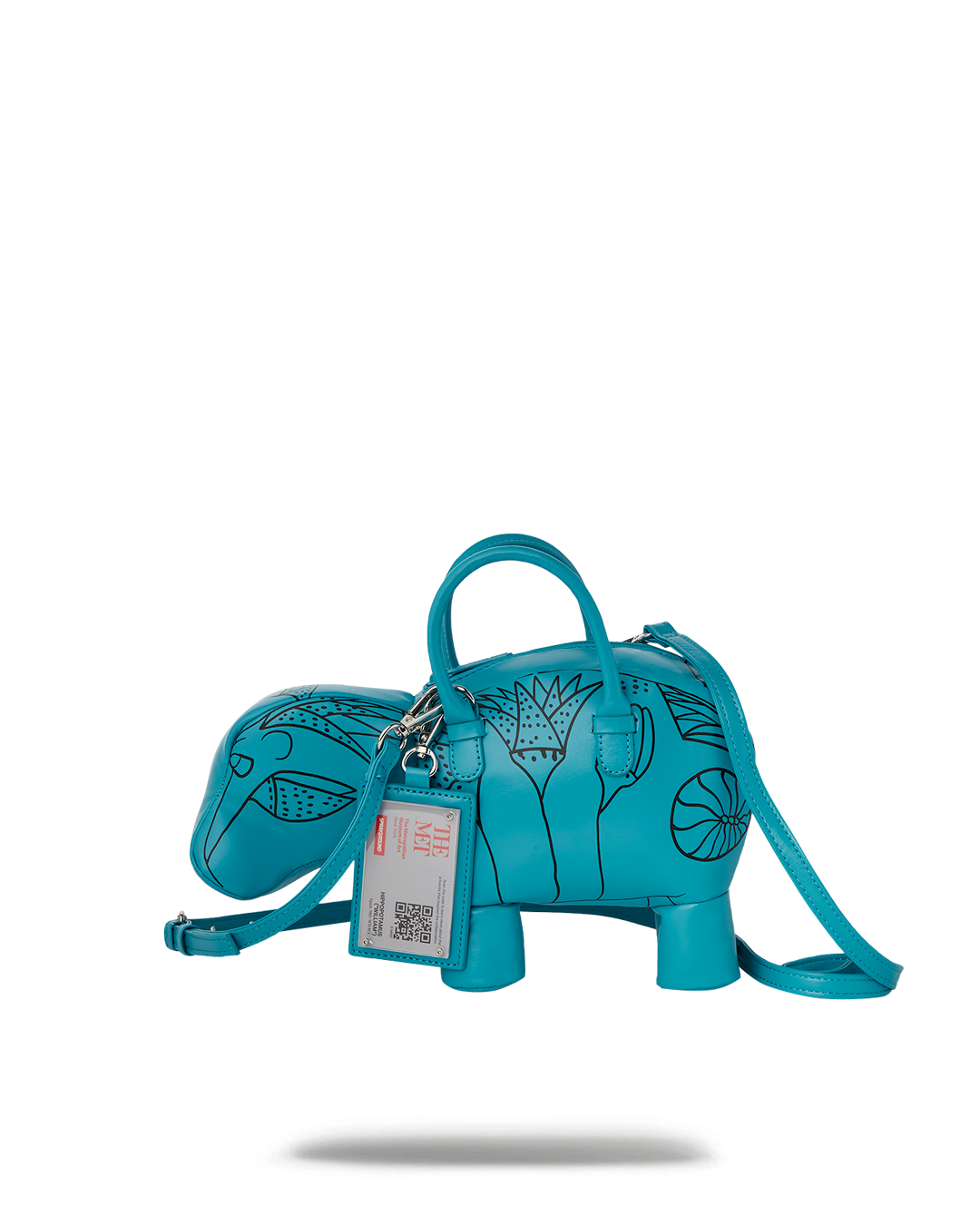 The Met William crossbody handbag with adjustable strap and Egyptian-inspired designs
