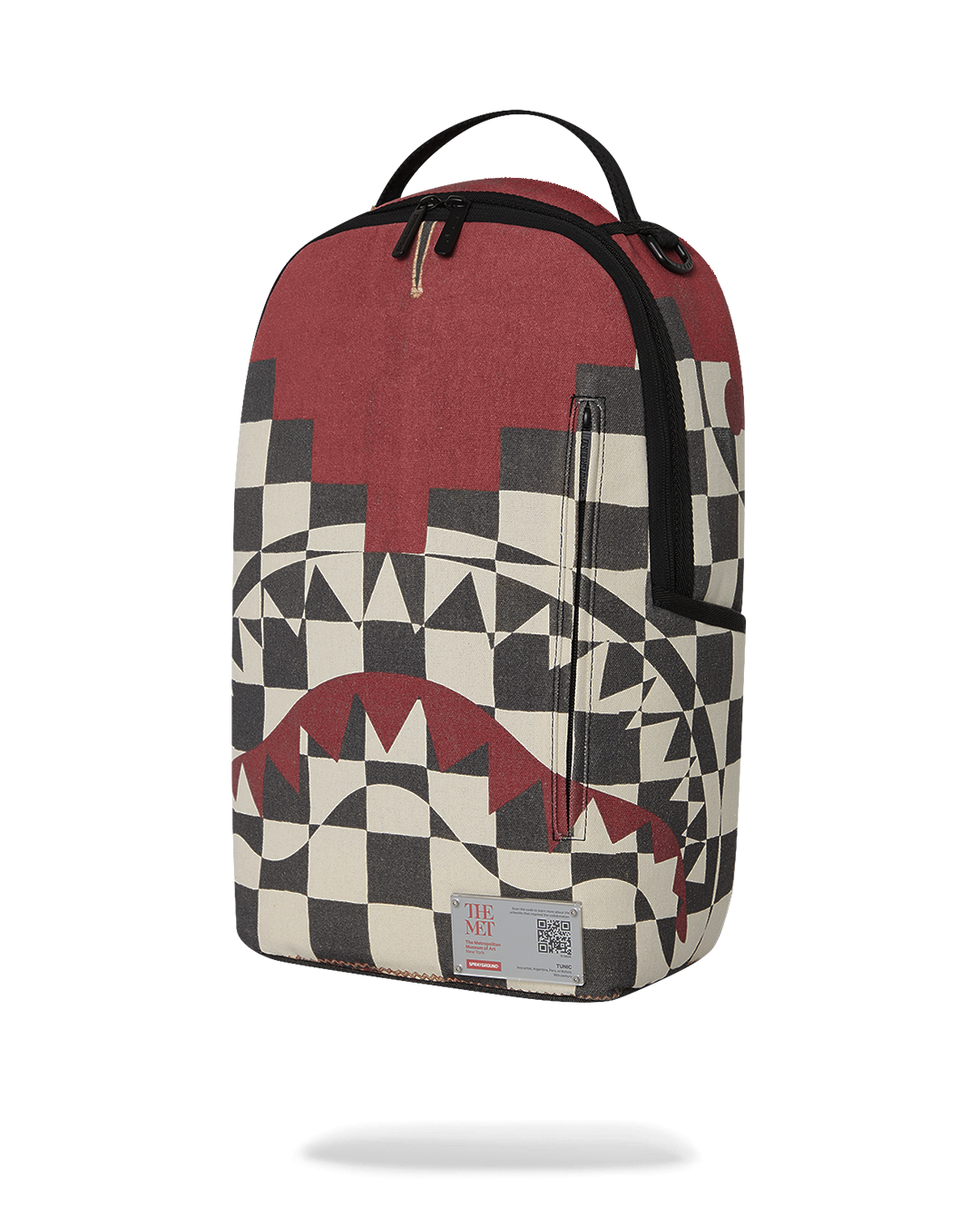 Side profile highlighting ergonomic padding and side pockets for easy access
