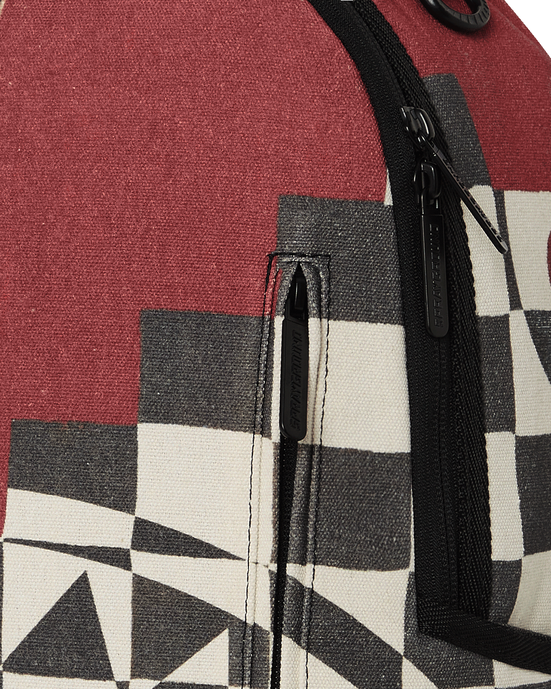 Open backpack displaying the velour laptop compartment and organizer mesh
