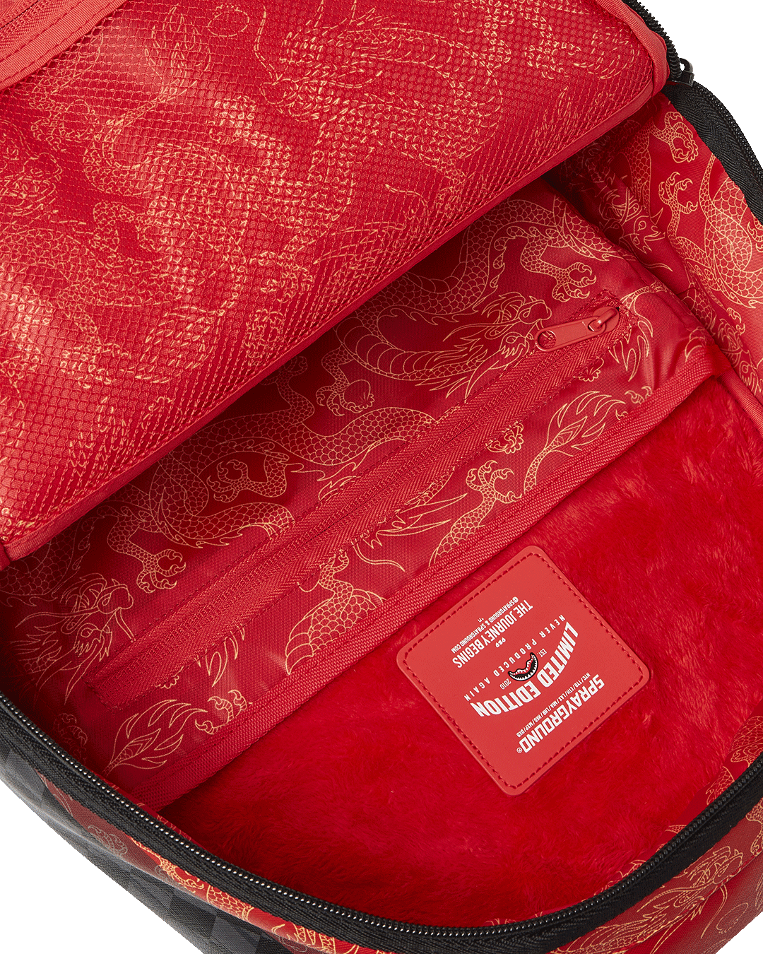 Side view of the designer backpack with adjustable straps and ergonomic padding