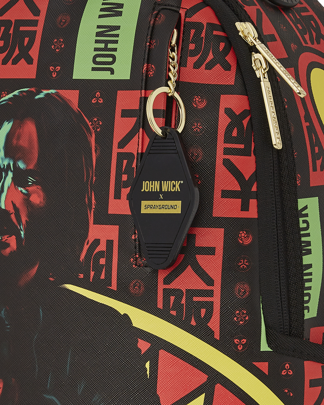 Peak Design Travel Backpack - John Wick Edition front view, showcasing the graphic design and Hotel Key Puller