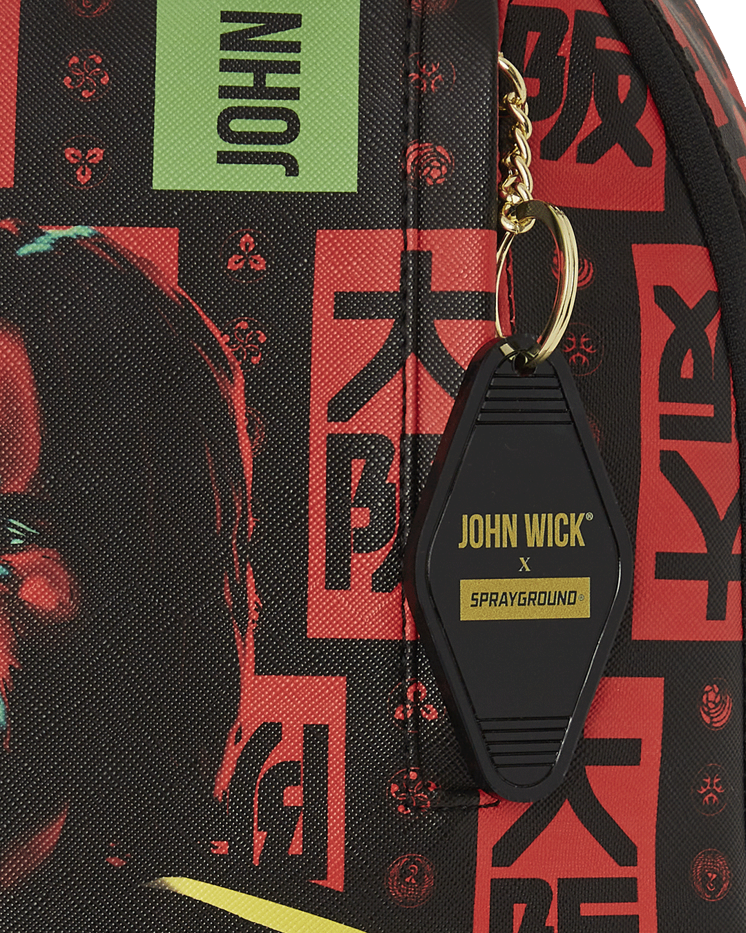 Peak Design Travel Backpack - John Wick Edition front view, showcasing the graphic design and Hotel Key Puller